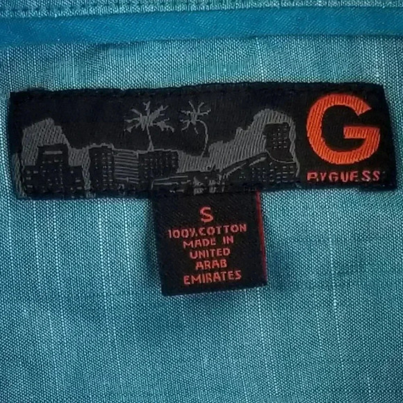 G By Guess Metal Logo Tag Shoulder Straps Blue Sm - Picture 6 of 7